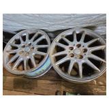 Pair Chromed Aluminum Wheels
