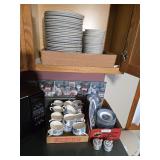 Currier and Ives China Set (3 boxes, Cups, Bowl, P