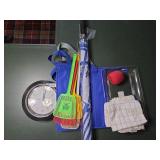 Dish Towels, Umbrella (New), Fly Swatters, Grocery
