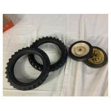 Pedal Car Parts 2-12.175' & 2 - 7' Tire & Rims