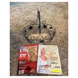 Wire Basket & Dolly Parton Magazines Lot