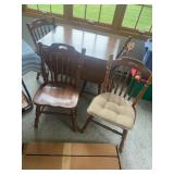 Colonial Oak Drop Leaf Table & 4 Chairs