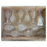 Fostoria American Clear Glass Goblets - 12 Set