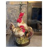 Ceramic Rooster & Hen Table Lamp
