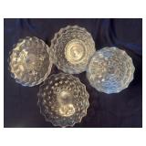 Fostoria American Glass Candy Dish & Bowls Lot