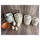 Grape Motif Ceramic Canister Set & Tableware