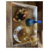 Amber Carnival Glass & Cobalt Bell Assortment