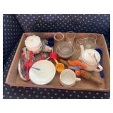 Antique Toy Tea Set & Kitchenware Collection