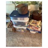 Large Needlecraft Lot: Yarn, Hoops, Books