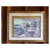 Framed Southern Porch Scene Print
