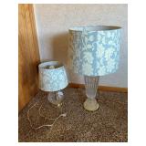 Czechoslovakian Cut Crystal Table Lamps