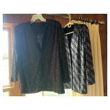Metallic Open Front Evening Jacket Pair