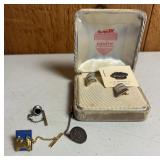 Vintage Cufflinks, Tie Tacks & Club Pins