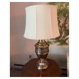 Brass Urn Table Lamp with Shade