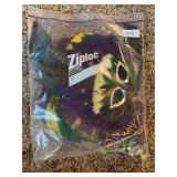 Mardi Gras Feathered Masquerade Mask & Beads
