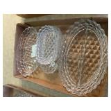 Pressed Glass Relish & Serving Dishes Set