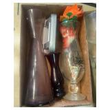 Glassware Collection with Alarm Clock & Decor