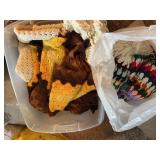 Hand Crochet Afghan Blankets & Woven Throws Lot