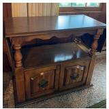 Honey Oak Drop Leaf Server Buffet
