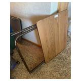 Adjustable Folding TV Tray Table - Faux Wood