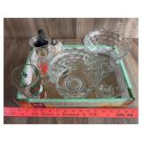 Clear Glassware Lot with Whitehall Compotes