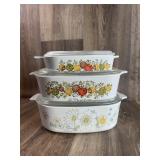Corning Ware Casserole Dishes Set
