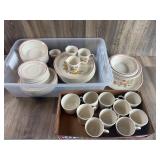 Vintage Floral Ironstone Dinnerware Set