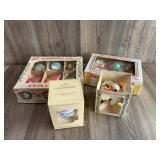 Vintage Hallmark European Glass Ornaments Set