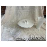 Antique White Ironstone Vegetable Dish Set