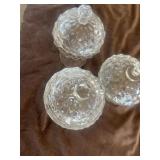 Pressed Glass Compotes & Teacups Set
