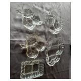Clear Pressed Glass Relish & Candy Dishes Set