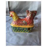 Baldwin Tin Litho Egg Laying Hen Toy