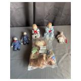 Boyds ACS Bear & Miniature Bisque Dolls