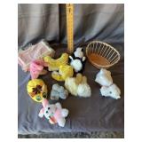 Columbia Plush Toy Rabbit & Sewing Lot