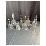 Lot of 8 Decorative Lead Crystal Table Bells