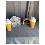Novelty Ice Cream Cups & Camper Planter Set