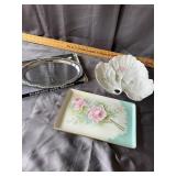 Limoges Hand Painted Tray & Serving Dishes