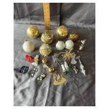 Christmas Ornaments & Clip-On Candelabra Lot