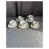 Miniature Porcelain Teacups & Saucers Lot