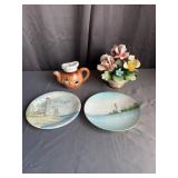 Ucagco Chef Teapot & Decorative Plates Set