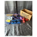 Home Fitness Equipment Lot with Weights & Bands