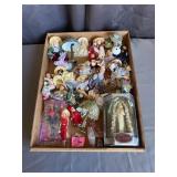 Miniature Dolls & Princess Diana Ornament Lot