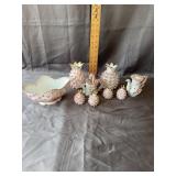 Japanese Miniature Porcelain Teapot & Vases Set