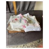 Embroidered Linens & Crochet Handkerchief Lot