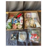 Craft Supplies Lot: Ribbons, Beads & More