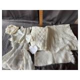 Mid-Century Christening Gown & Baby Textiles