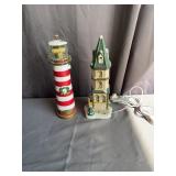 Holiday Lighthouse & Lighted Village Tower