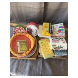 Party Supplies: Napkins, Plates & Tupperware Lot
