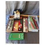 Assorted Beeswax Taper Candles & Holders Lot