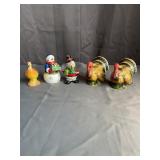 Napcoware Turkey Candleholders & Snowman Figurines